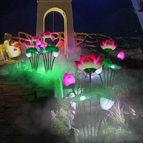 户外荷花灯水漂灯水池装饰景观灯景区庭院夜景亮化河灯防水莲花灯