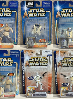 现货正版3.75寸星球大战孩之宝 盒损老货 durge jango fett R2-D2