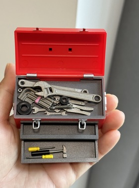 现货1/6迷你工具箱红色6分12寸 兵 娃娃ob bjd人偶娃屋场景配件