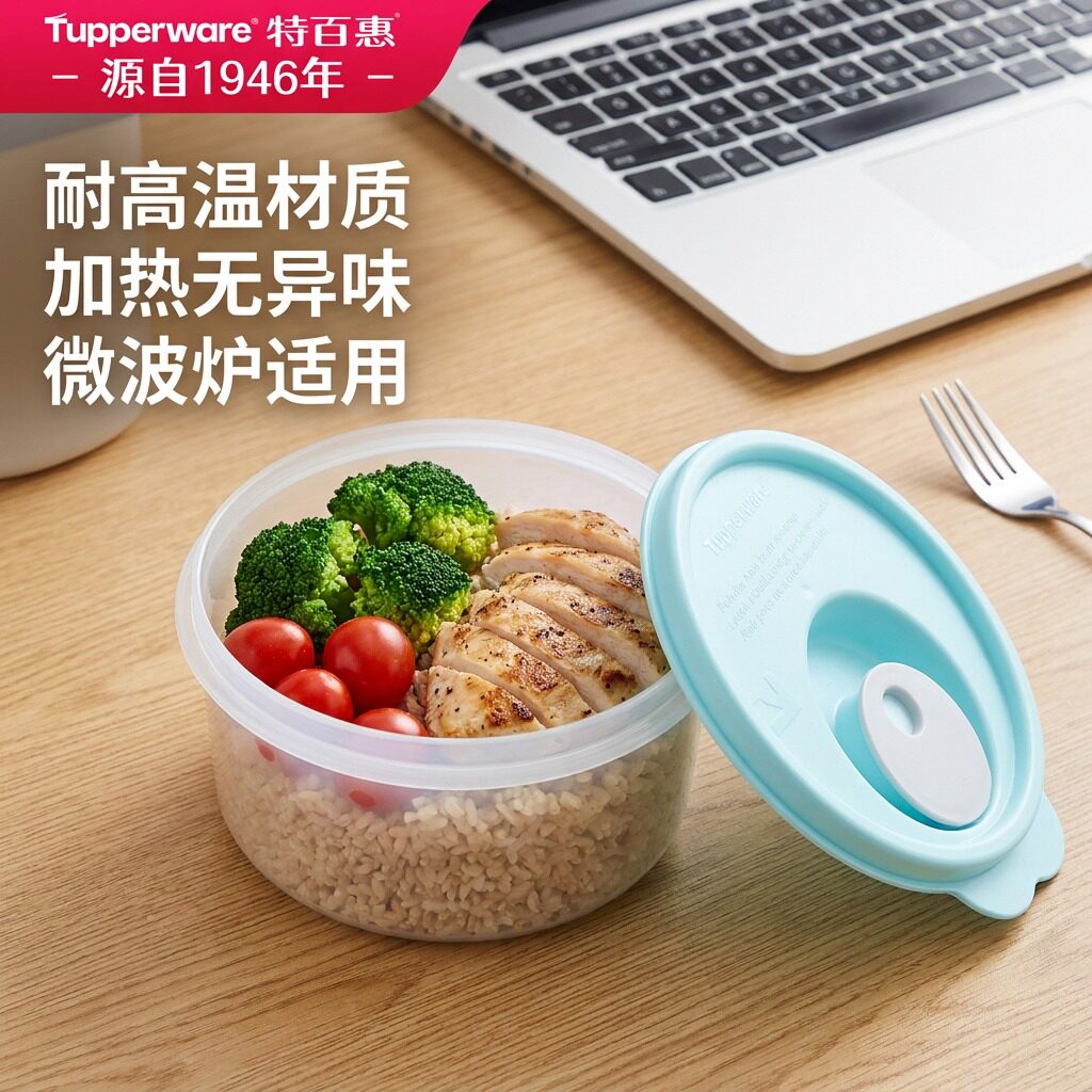 特百惠新微波水晶汤碗460ml饭盒