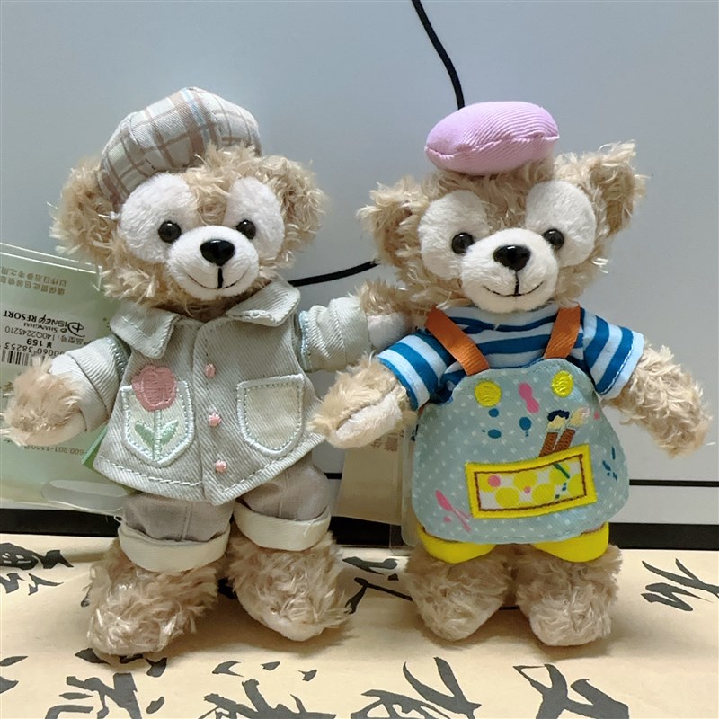 春日花香达菲包包挂件毛绒公仔钥匙扣男熊甜美手作T挂饰夏日多巴