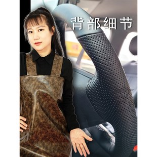 方向盘套适用五菱凯o捷宝骏valli专用真皮手缝把套纳帕