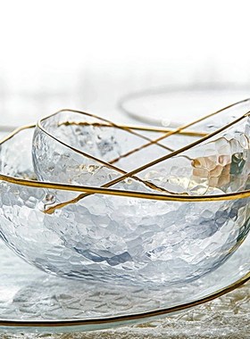 Phnom Penh Hammer Glass Bowl Dessert SJalad Bowl Home Simple