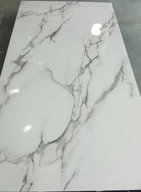 仿大理石板石塑huv板材厂家护墙板快装背景板免漆墙板镜面pvc高光