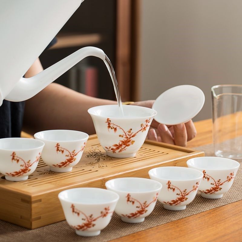 旅行便携甜白瓷功夫茶具茶盘整套装家用办公盖碗S茶杯套组礼盒送,餐饮具,旅行茶具,淘宝优惠券,粉丝福利购,淘宝优惠卷
