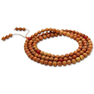 泗砭东圣泗滨砭石108颗佛珠手串天然泗水红砭石佛珠手链男女通用