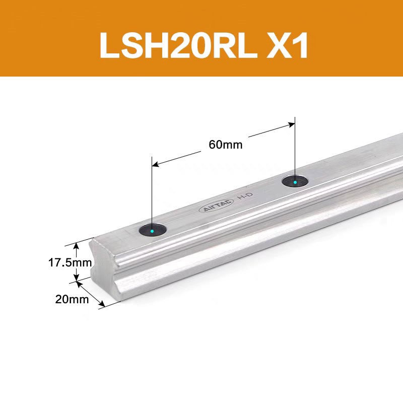 亚德客直线导轨滑块下锁式螺纹孔通孔LSH15 20 25 30 35 V45 HNLF