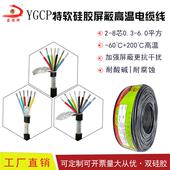 硅胶屏蔽耐高温电缆线2 8芯YGCP镀锡铜芯多芯抗干扰信号线