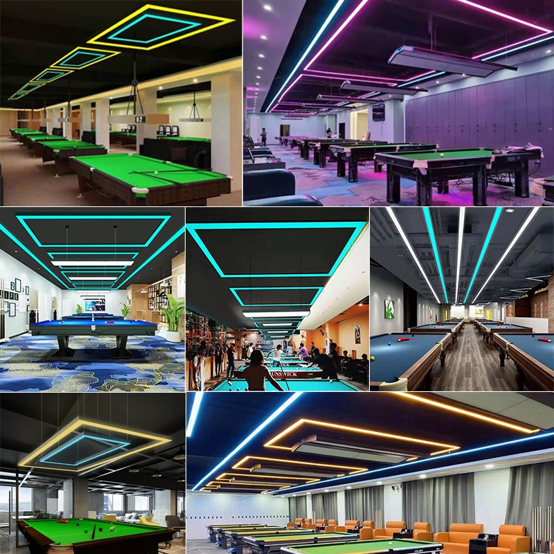 led长条铝方通吊顶专用灯超市台B球厅健身房办公室无缝拼接条形灯