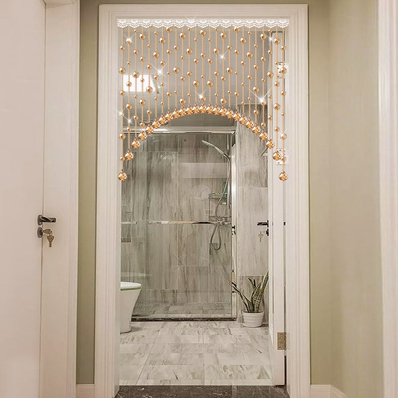 珠帘隔断帘水晶帘子客厅玄v关卧室成品窗帘装饰厕所过道欧式房门