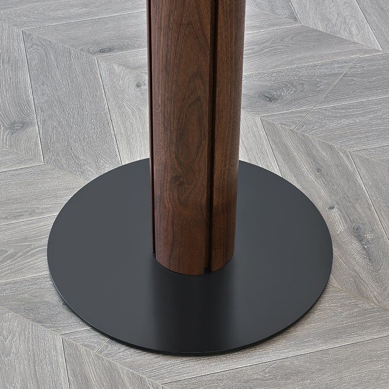 北美黑胡桃木圆吧台桌新中式家用阳台实木吧台桌椅简约咖啡圆桌子