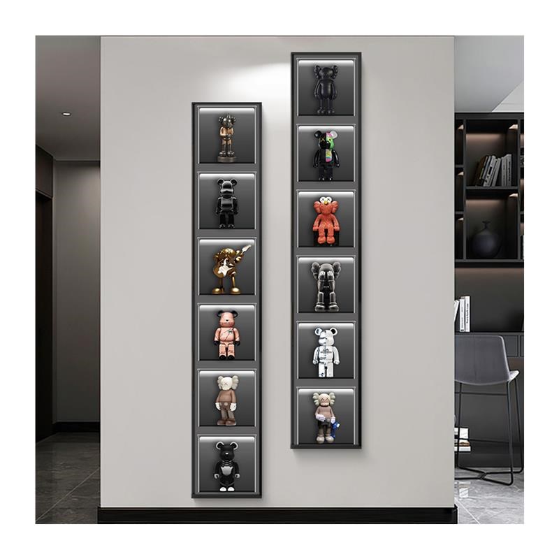 kaws挂画暴力熊装饰画窄长条现代轻奢入户玄关过道走廊尽头墙壁画