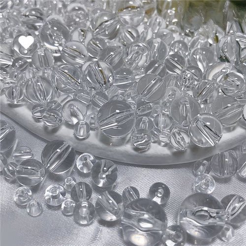 透明有孔散珠圆珠混搭饰品配件