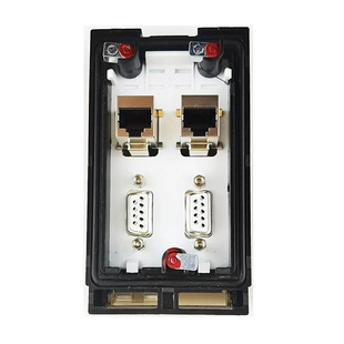 MSDD20595双串口DB9双网口VGA前置面板接口机床组合插座通信盒询