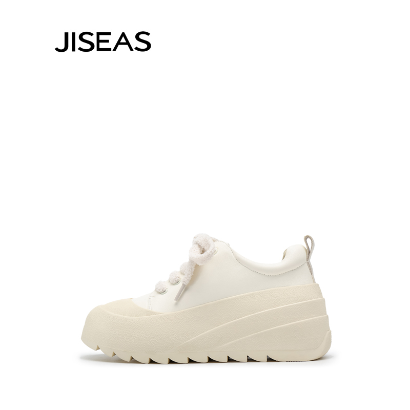 JISEAS2025春秋新款厚底松糕鞋