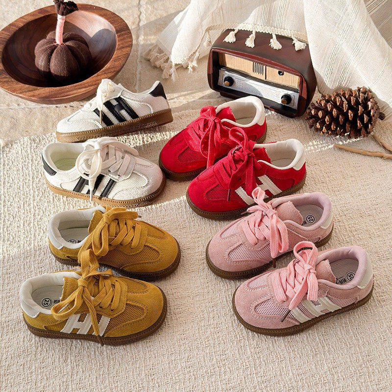 真皮儿童运动鞋2026春秋季学生板鞋男童德训鞋女童休闲鞋透气单鞋