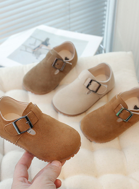 女童皮鞋2025春秋新款勃肯鞋儿童软底韩版豆豆鞋女宝宝演出单鞋潮