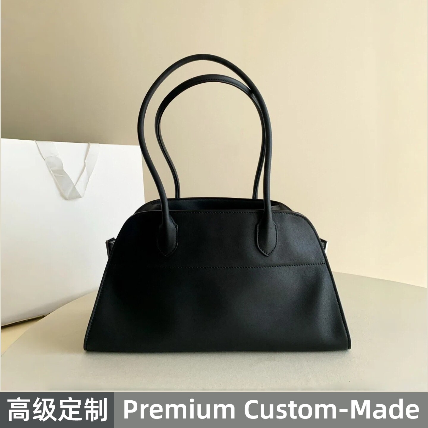 ROW shoulder12 EW Margaux17长柄托特包长手柄马鞍皮荔枝纹牛皮