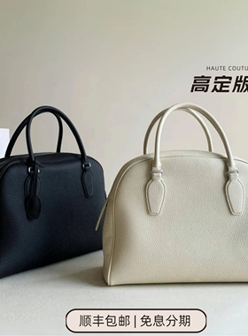 ROW风格EW India 12 10麂鹿皮保龄球包手提包波士顿女士公文包