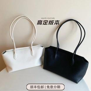 长肩带托特包纯色简约手提包腋下包 肯豆同款 高定ROW风格 TERRASSE