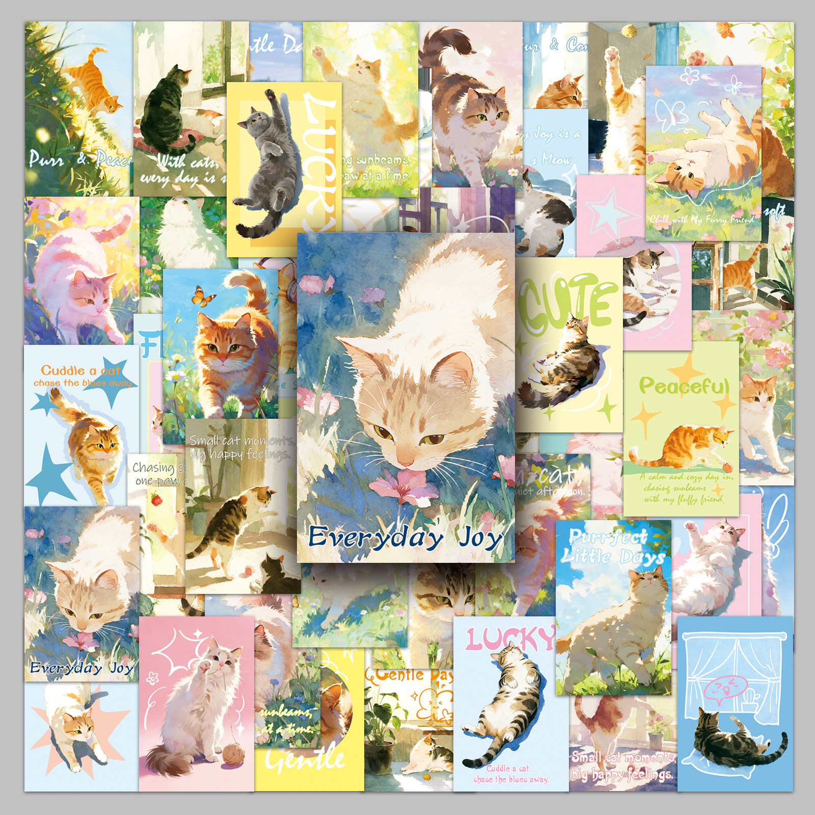 100张治愈系小猫咪可爱ins风贴纸卡通彩绘涂鸦防水手帐装饰行李箱电脑桌吉他滑板冰箱衣柜水杯手机壳iPad贴纸,文具电教/文化用品/商务用品,贴纸/立体贴纸,淘宝优惠券,粉丝福利购,淘宝优惠卷