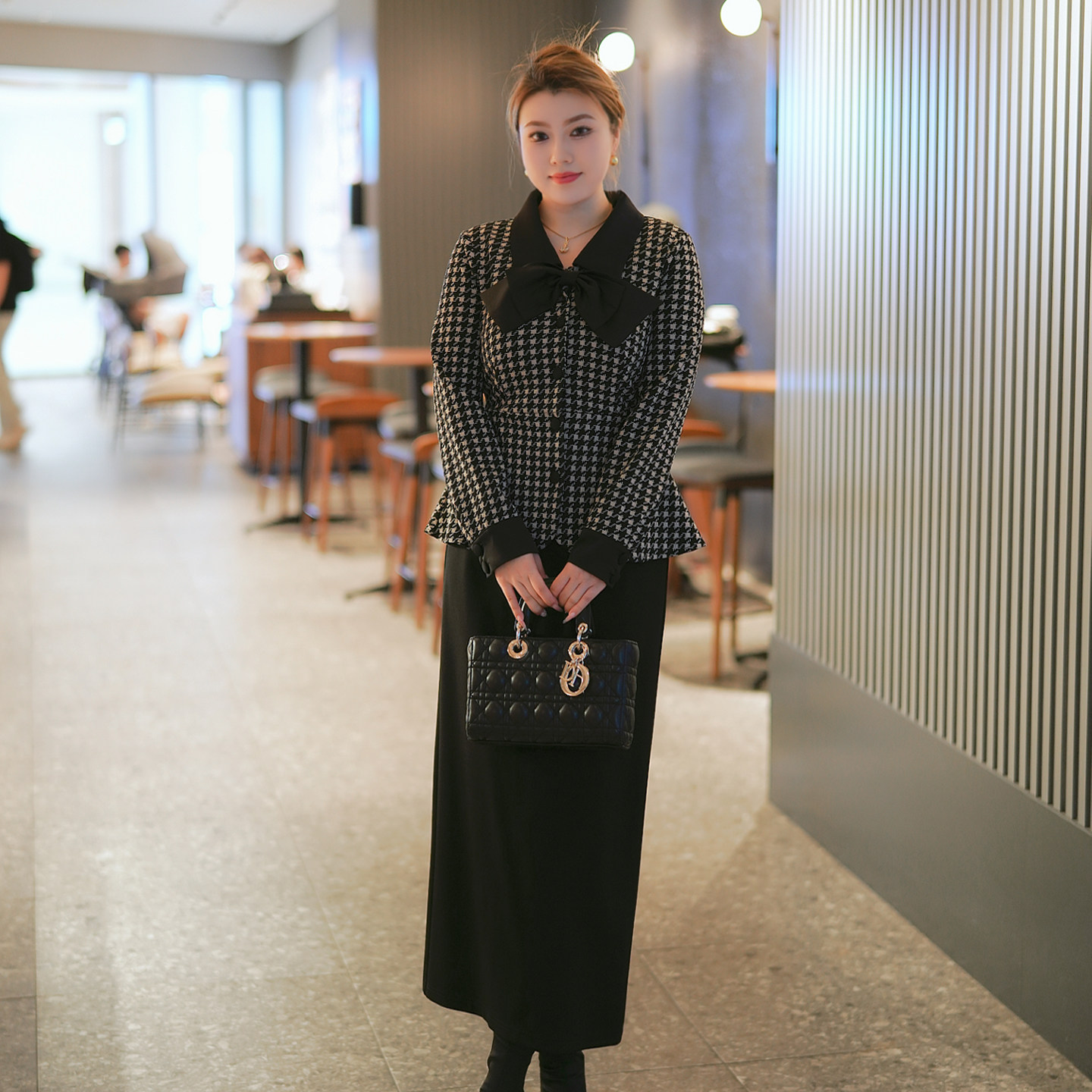 XYD71319/XYD71349贵气感精致优雅气质千鸟格套装大码上衣+半身裙,女装/女士精品,大码套装,淘宝优惠券,粉丝福利购,淘宝优惠卷