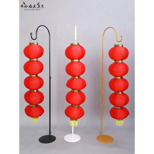 新款中式弯钩路引婚庆道具灯笼挂钩单钩铁艺花球路引婚礼用品结婚