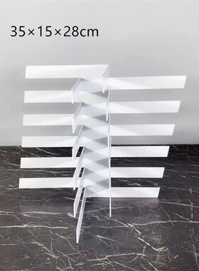 简约现代白色金k属立体交错屏风摆件玄关电视柜桌面装饰品