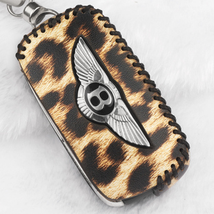 专用于宾利钥匙套壳慕尚飞驰雅致欧陆高档汽车真皮V包女士保护壳