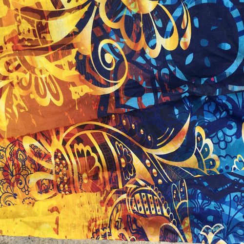 数码印花直喷面料布l匹 小碎花全棉布印花厂 棉绸面料数码印花加