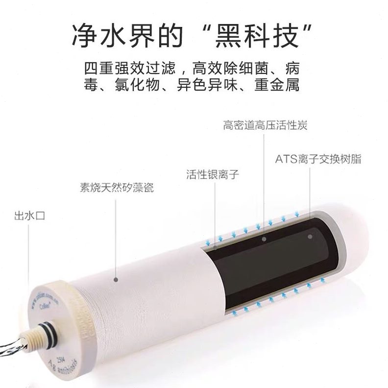 高档4滤芯可道尔顿净水器家用12直饮净水机 通用4M滤尔250250陶瓷