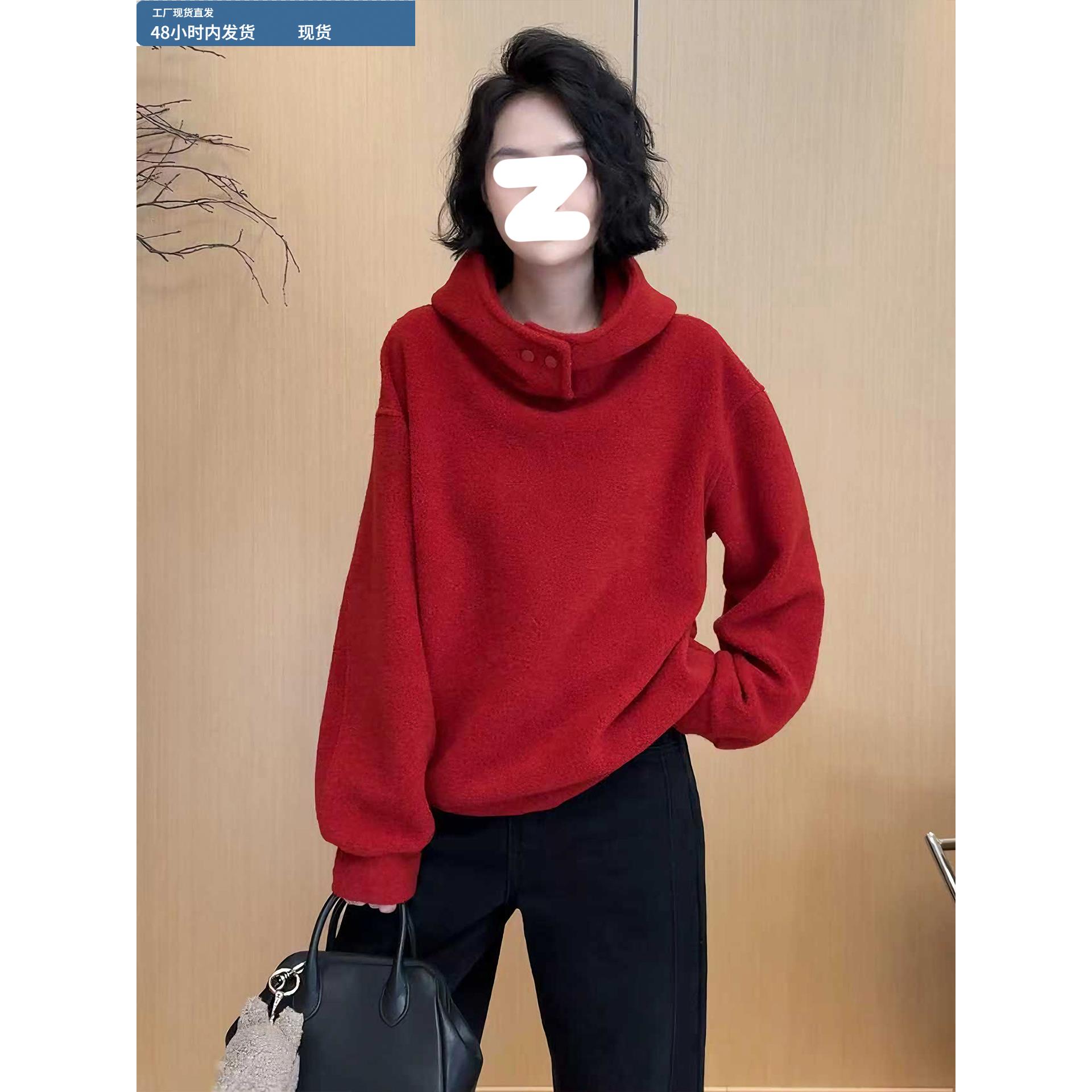 美式连帽衫加厚加绒卫衣女款秋冬季2025新款爆款时尚洋气慵懒上衣