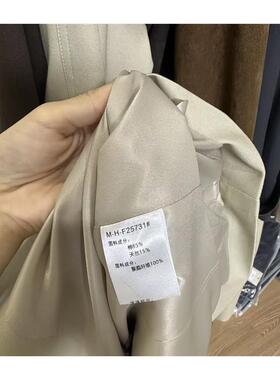 single单品韩系大牌立领天丝风衣外套女英伦风宽松显瘦大衣25731