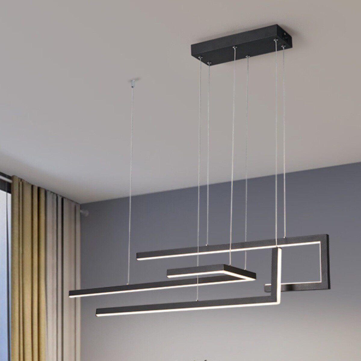 2023新款餐厅吧台展厅收银台接待台工装LED艺术吊灯简约现代过道d