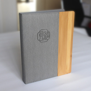 A4皮革宾馆酒店客房服务指南本皮质活页文件夹菜谱收银夹便签
