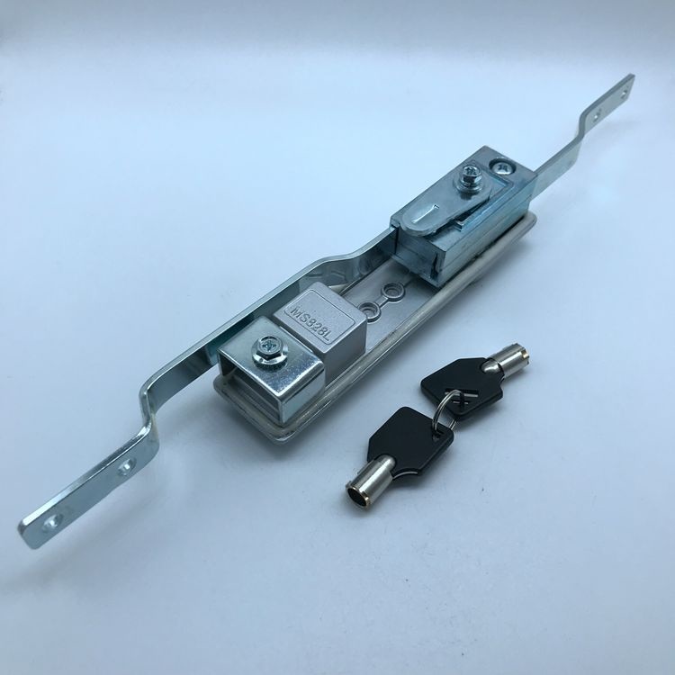 MS828L-FK01弹子锁芯亚光连杆锁，电柜门锁，配电箱门锁，机柜锁