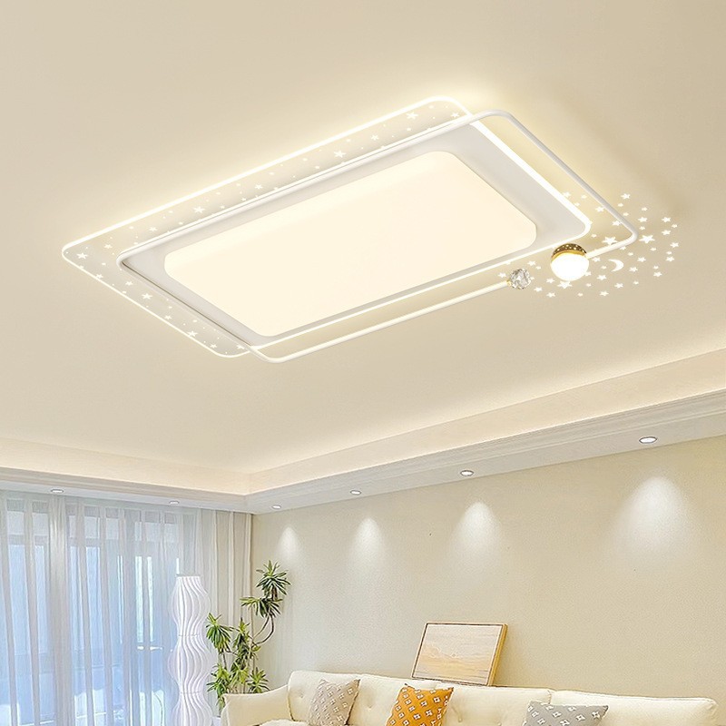 2023新款网红现代简约星空投影LED客厅吸顶灯浪漫奶油风卧室灯具