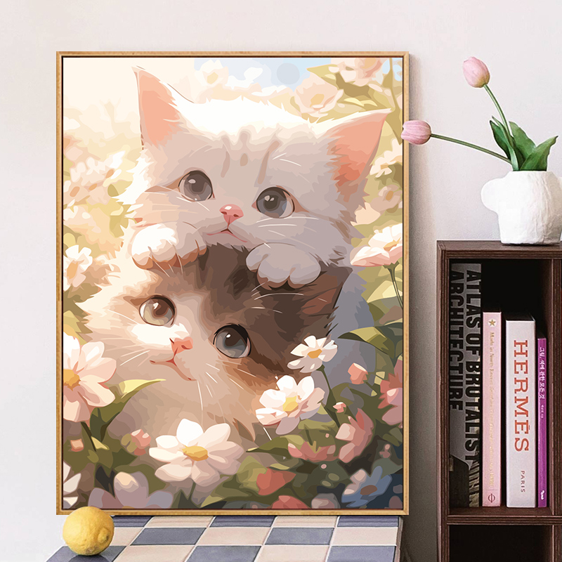 数字油画diyk手工艺术品成人解闷油彩手绘画画填新品