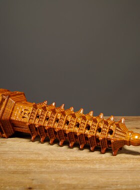 花梨木雕文昌塔摆件实木雕刻红A木工艺品家居客厅办公室博古架装