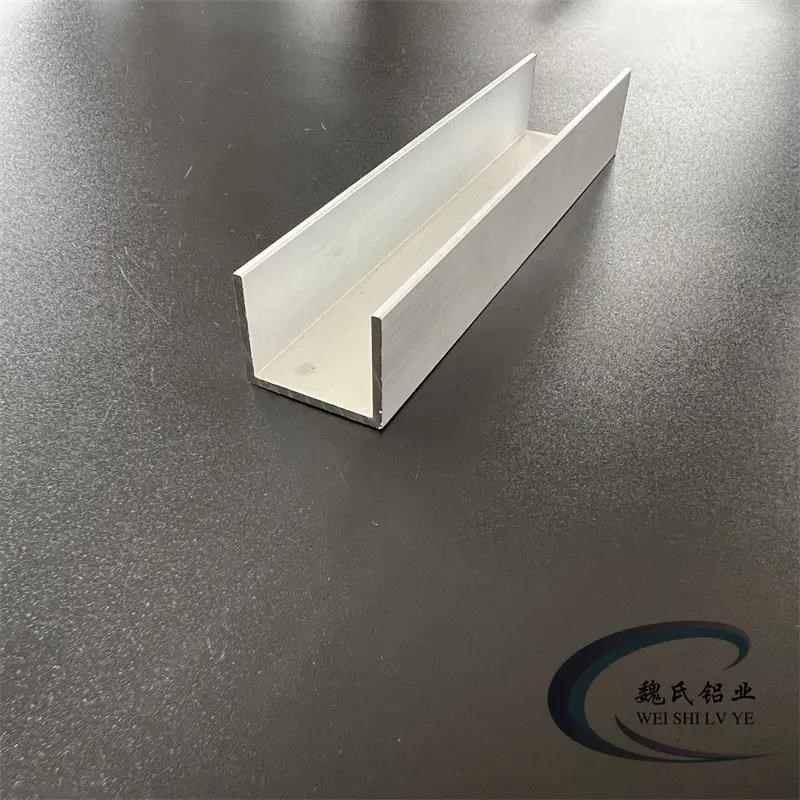 U型槽铝30*24*2mm内径2w6mm铝合金槽铝氧化槽铝包边导轨铝槽铝条