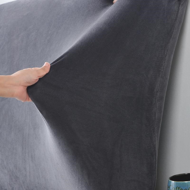 EQ4F天鹅绒全包弹力床头罩套纯色布艺皮床I木板床1.51.8米居家布