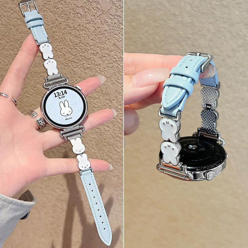 适用华为watch gt6手表带女款真皮watchgt5新款智能运动手表链watch4精致女表3pro女士高端腕表带2高级感专用