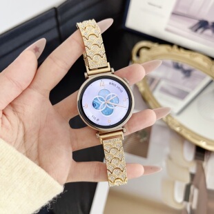 适用华为GT6表带41mm新款〔美人鱼鳞〕满镶钻铜质表链iWatchS11/10/9/8代se3女42mmGT4华为Fit43腕带华为gt5