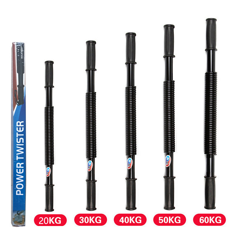 臂力器40kg30kg黑色弹簧臂力棒50公斤扩胸器60公斤健身器材握力棒