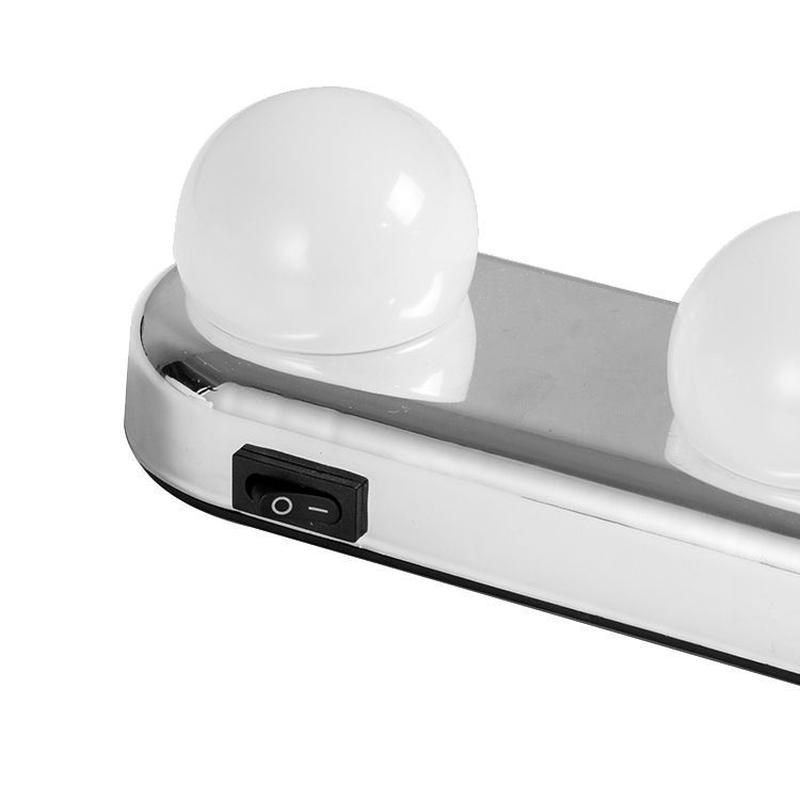 LED镜前灯免打孔吸盘少女穿衣镜化妆旅行包补光美颜灯电池ZUSB供