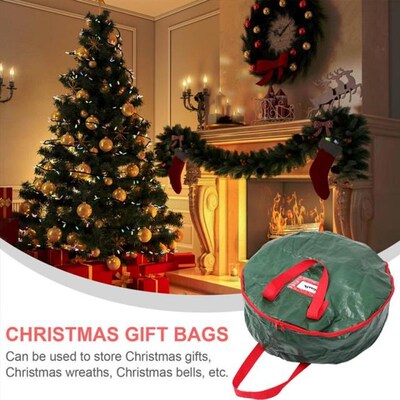 Christmas Wreath Storage Bag Dustproof Cover ProteVct Waterp