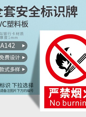 禁止吸烟严禁烟火标识牌当心触电有电危险标志牌仓库重地闲人免进