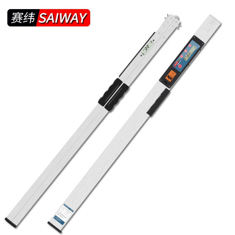 赛纬数显靠尺2米j铝合金垂直检测尺水平尺验房工具电子多功能检测