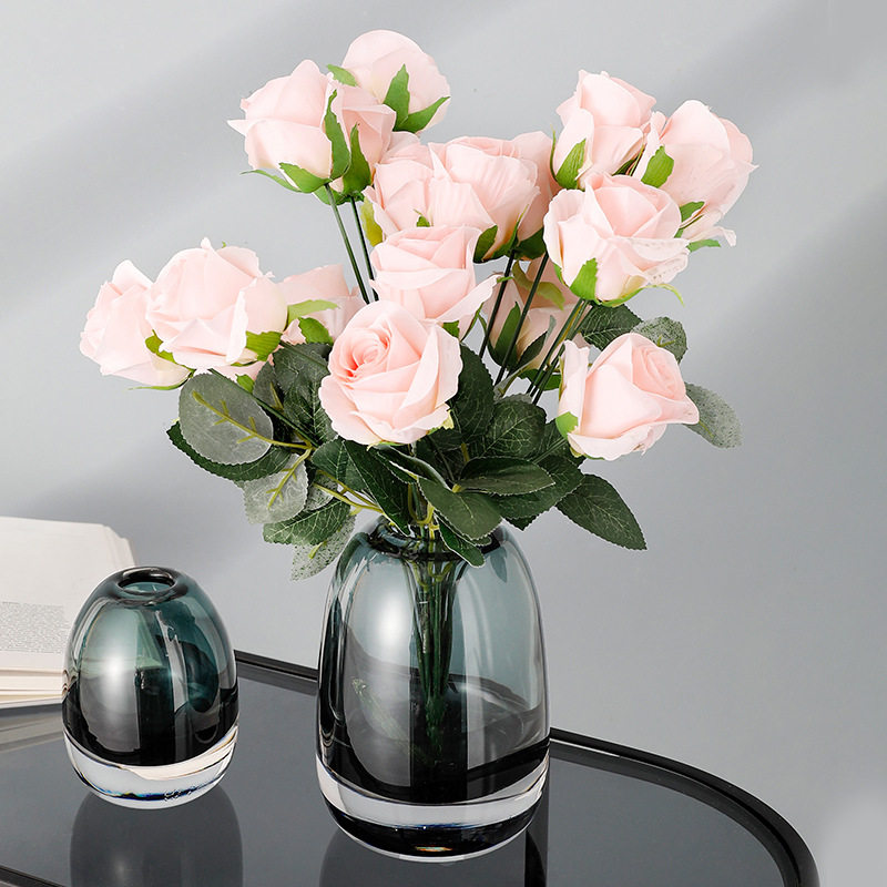 现代轻奢玻璃花瓶装饰摆件样板B间客厅餐桌创意家居饰品插花花器,鲜花速递/花卉仿真/绿植园艺,花瓶,淘宝优惠券,粉丝福利购,淘宝优惠卷