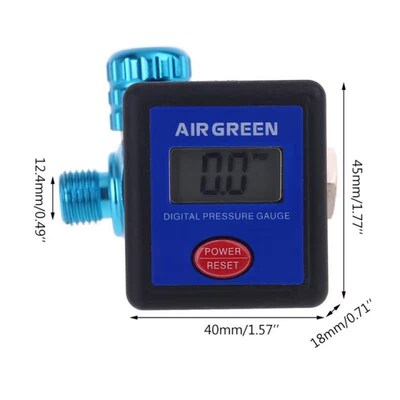 Digital Pressure Air Gauge Regulator w Adjust VaSlve Paint S